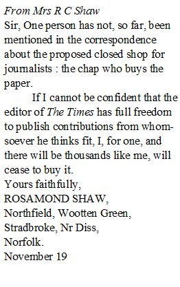 AR transcription letter to the Times 19.11.74 Shaw.jpg