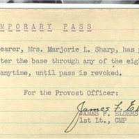 Tempory Pass to enter the American Air Base at Horham WW2.jpg